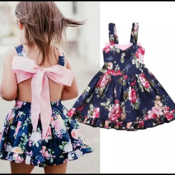 •2X HP! LAST 1!! 5⭐️ Princess Navy Floral Dress• - Picture 3 of 7